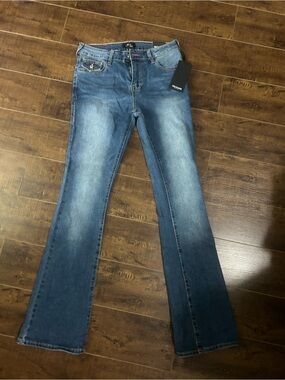 True Religion Women's Medium Blue Flared Jeans